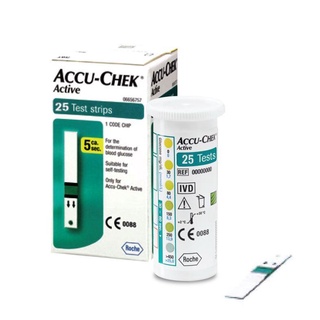 ACCU-CHEK แผ่น ตรวจ ACTIVE 25S (สี เขียว)