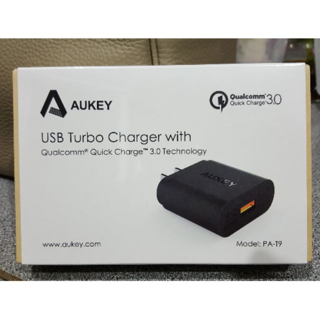Aukey Quick Charge 3.0 อะแดปเตอร์ ชาร์จเร็ว แถมสาย Aukey USB แท้ 1 เส้น