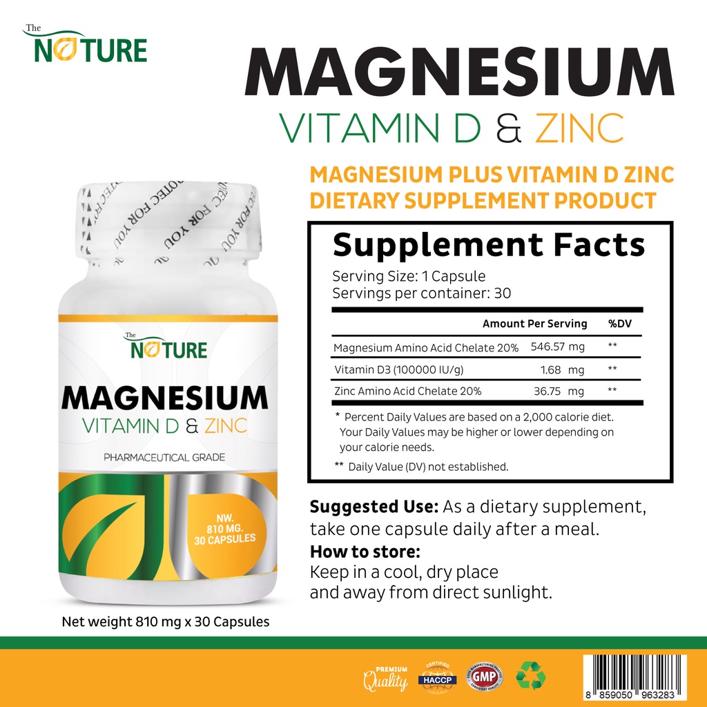 ภาพสินค้าแมกนีเซียม พลัส วิตามินดี ซิงค์ x 1 ขวด Magnesium plus Vitamin D Zinc เดอะเนเจอร์ THE NATURE บรรจุขวดละ 30 แคปซูล จากร้าน vitamin.world บน Shopee ภาพที่ 5