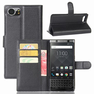 เคสเคสโทรศัพท์มือถือสําหรับ Blackberry Keyone Pu Leather กระเป๋าสตางค์เคสมือถือ