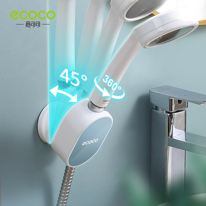 ecoco-ที่แขวนฝักบัว-หัวฝักบัวอาบน้ํา-ไม่ต้องเจาะ-ที่ยึดหัวฝักบัว-ฐานหัวฝักบัว-ที่วางหัวฝักบัว-อุปกรณ์เสริมห้องน้ํา-e2127