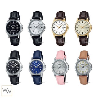 สินค้า ของแท้ นาฬิกาข้อมือ Casio ผู้หญิง รุ่น LTP-V004 สายหนัง พร้อมกล่อง