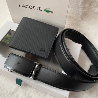 เซ็ทเข็มขัด + กระเป๋าสตางค์  Lacoste หัวเข็มขัดมี 5 แบบ