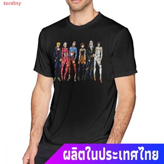 เสื้อยืดลำลอง Jojo ผจญภัยที่แปลกประหลาดเสื้อยืด Jojo S ผจญภัยที่แปลกประหลาด Vento Aureo เสื้อยืดน่ากลัว Streetwear เสื้อ