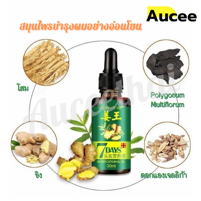 เซรั่มบำรุงเส้นผม-น้ำยาเร่งผมยาว-ขนาด-30ml-น้ำมันหอมระเหย-แก้ปัญหาผมร่วง-บำรุงรากผม-7days-ginger-germinal-oil