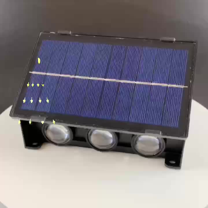ราคาต่ําสุด-แสงอุ่น-ไฟติดผนังโซล่าเซลล์-6-led-ไฟโซล่าเซลล์-ไฟติดผนัง-solar-motion-sensor-light-cod