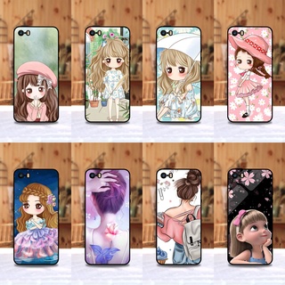 เคส iphone 5 / 5s / 5SE ใช้เคสเดียวกัน ลายการ์ตูนผู้หญิง ขอบนิ่มหลังแข็ง เคสมือถือ เคสโทรศัพท์ Case เคส TPU ขอบนิ่มหลัง