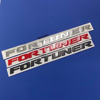 โลโก้* คำว่า FORTUNER ตัวอักษรแยก  ติดฝากระโปรงหน้า และ  ฝาท้าย  TOYOTA Fortuner ( ขนาด* 2.2 x 34 cm ) ราคาต่อชิ้น
