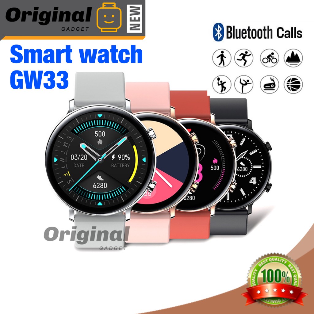 ราคาและรีวิวมาใหม่ นาฬิกา รุ่น GW33 Smartwatch แจ้งเตือนสายโทรเข้า-ออก วัดความดันหัวใจ