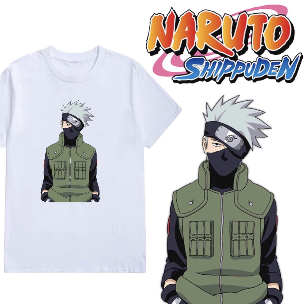 เสื้อยืดสีพื้น-นารูโตะชายคาคาชิ-shippuden-นารูโตะและซาสึเกะทีอะนิเมะ-7color-unisex-ทุกขนาดผ้าฝ้าย