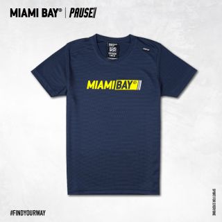 Miami Bay เสื้อยืดผ้ากีฬา รุ่น Pause สีกรม (ราคาต่อตัว)