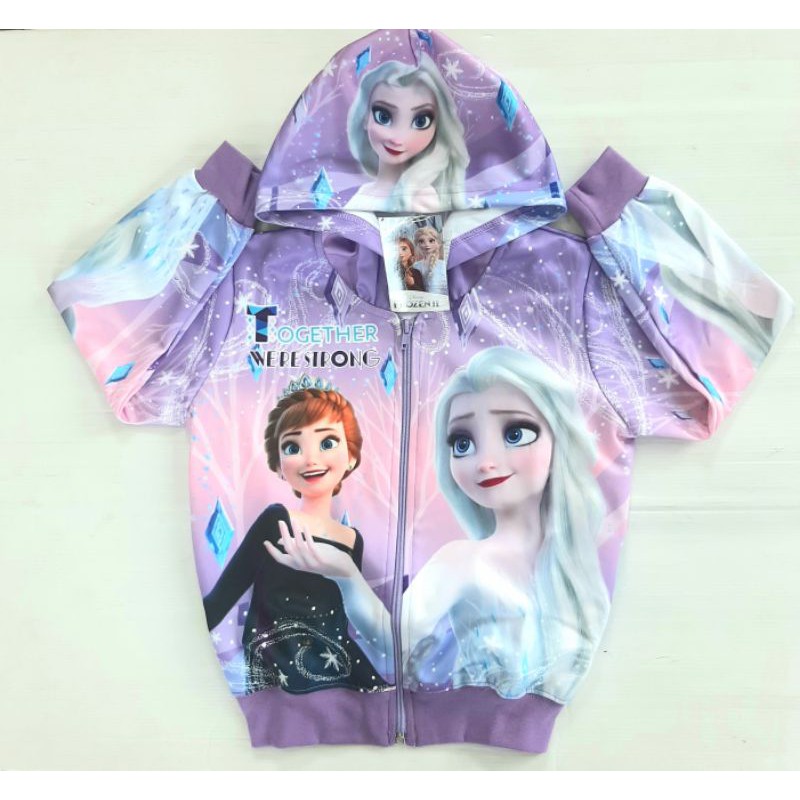 เสื้อกันหนาวเด็ก-กันลม-กันแดด-มีฮู้ด-frozen-เอลซ่า-แอเรียล-lol-บาร์บี้-princess