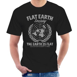 [COD]ใหม่ เสื้อยืดผ้าฝ้าย แขนสั้น พิมพ์ลาย Flat Earth Society พลัสไซซ์ สําหรับผู้ชาย 2022