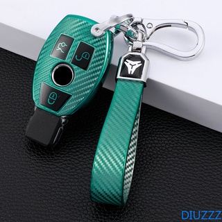 For Mercedes Benz CLS CLA GL R SLK AMG A B C S Class Fob Shell Keychain TPU Carbon Fiber Car Smart Key Case Cover Bag