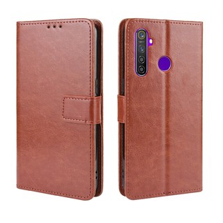 เคสสำ Realme 6i Case Leather Flip Back Cover OPPO Realme 6i Realme6i เคสฝาพับ มือถือแล