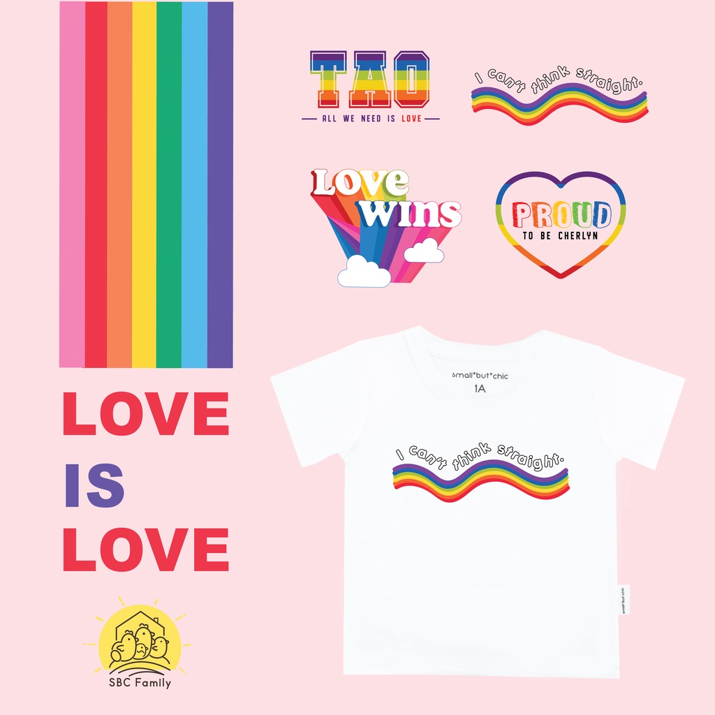 ราคาและรีวิวLOVE IS LOVE : SBC Pride Month เสื้อ Custom Printed ชื่อคุณบนลายรุ้งหลากหลายแบบ