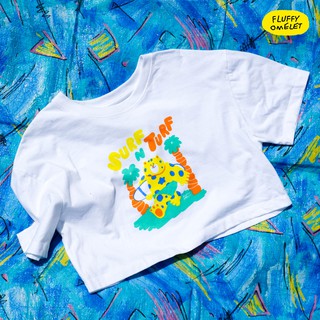 FLUFFY OMELET - SURF N TURF (CROP) TEE - ONE SIZE