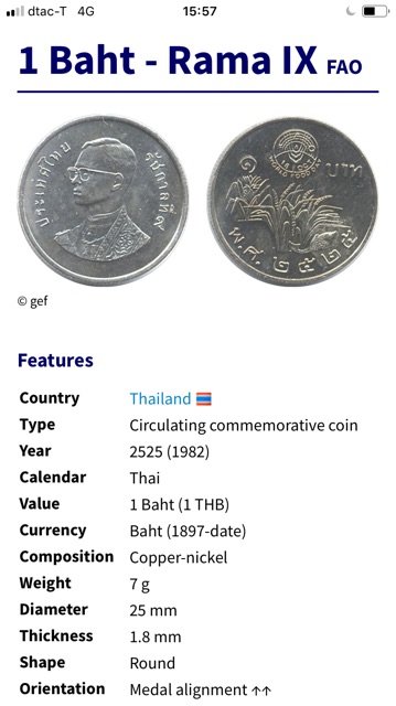 เหรียญ-1-บาท-ปี-2525-ที่ระลึก-fao-world-food-day