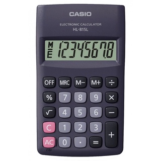 Casio Calculator เครื่องคิดเลข  คาสิโอ รุ่น  HL-815L-BK แบบพกพา 8 หลัก สีดำ