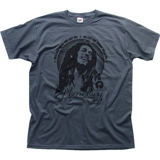 เสื้อยืด ผ้าฝ้าย พิมพ์ลาย Bob Marley Reggae Let The Music Me Cd Album Charcoal คลาสสิก สําหรับผู้ชาย