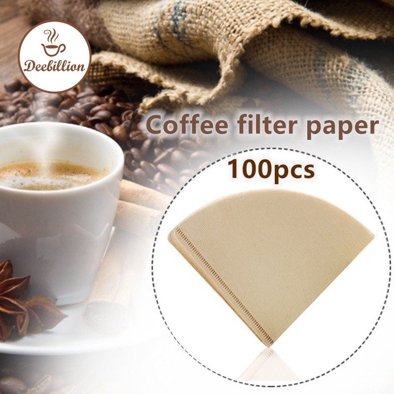 ภาพหน้าปกสินค้ากระดาษกรองกาแฟ กระดาษ กรองกาแฟ กระดาษดริปทรงกรวย จำนวน100แผ่น สำหรับถ้วยกรอง