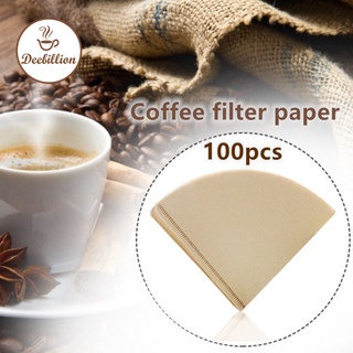 สินค้า กระดาษกรองกาแฟ กระดาษ กรองกาแฟ กระดาษดริปทรงกรวย จำนวน100แผ่น สำหรับถ้วยกรอง