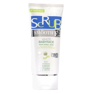 **หมดอายุ 01/23 สครับไม่มีฟอง ลดมัน ลดสิว ผิวขาว Smooth E White Baby Face Scrub 36 g