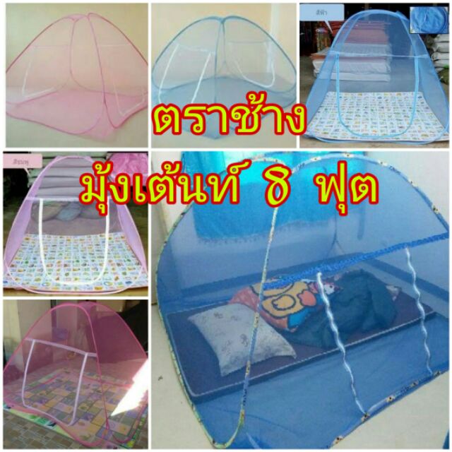 รูปภาพของมุ้งเต้นท์ 8ฟุต มุ้งสปริง นอนได้ 4-5 ท่าน ง่ายต่อการนอนทุกที่ และง่ายต่อการเก็บลองเช็คราคา