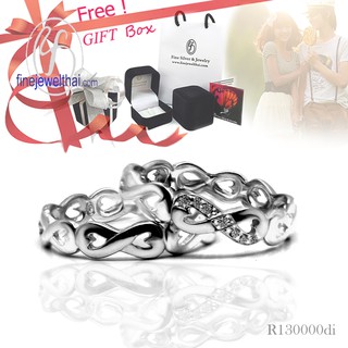 Finejewelthai-แหวนเพชร-แหวนเงิน-เพชรสังเคราะห์-แหวนคู่-แหวนแต่งงาน-Diamond-CZ-Silver-Wedding-Ring-Valentine Gift34
