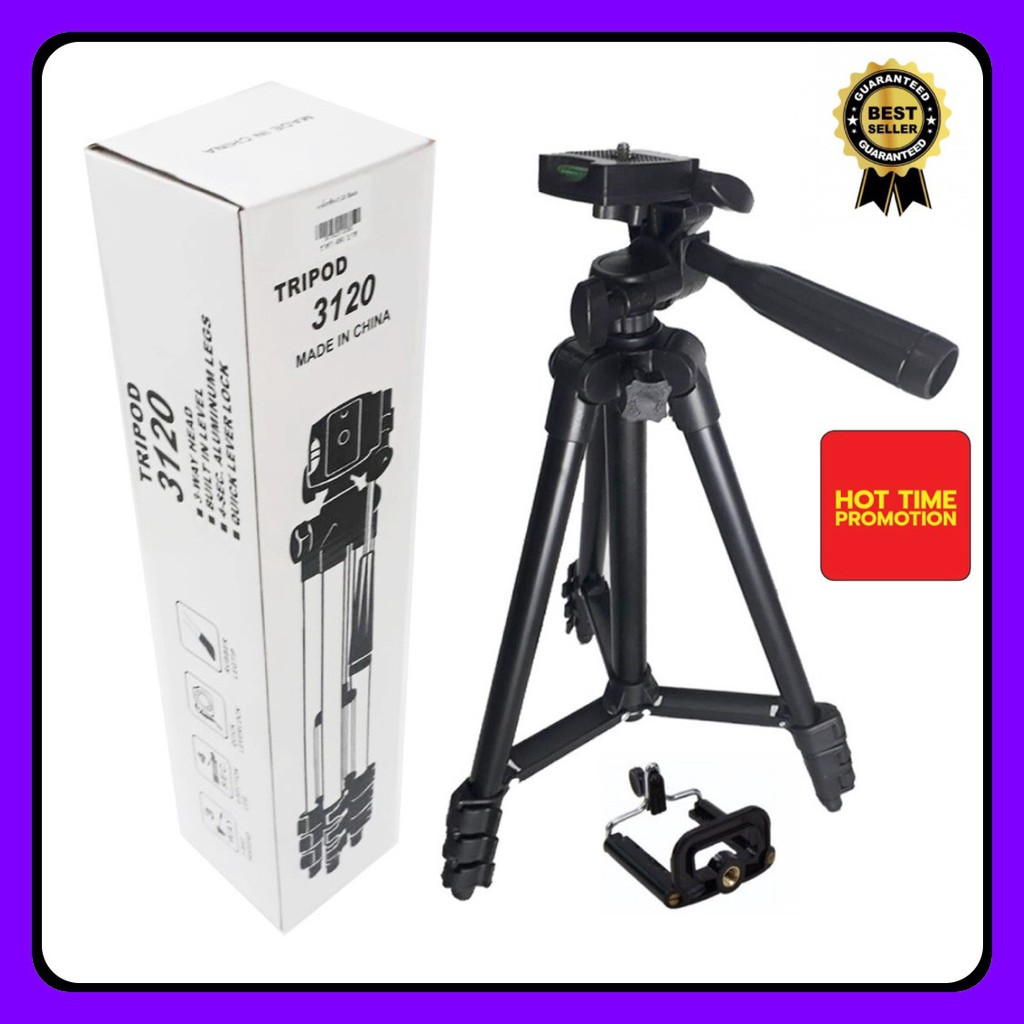 ขาตั้งกล้อง-tripod-3120-ขาตั้งโทรศัพท์-รุ่น-3-ขา-แถมฟรีหัวต่อมือถือ