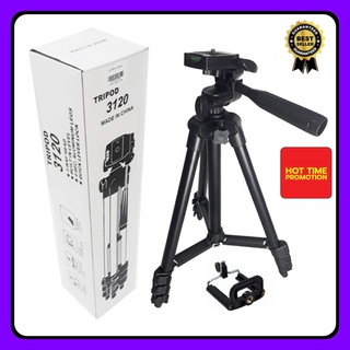 ขาตั้งกล้อง Tripod 3120 ขาตั้งโทรศัพท์ รุ่น 3 ขา แถมฟรีหัวต่อมือถือ