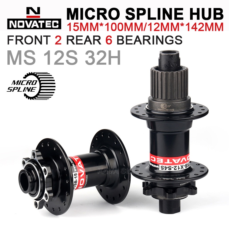 Novatec Micro Spline Hub 32 หลุม MTB MS ก้อนเพลา Boost 12 ความเร็วฮับ ...