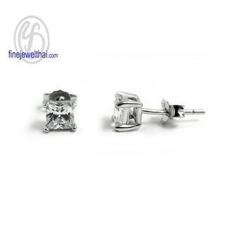 Finejewelthai-ต่างหู-ต่างหูเพชร-ต่างหูเงินแท้-Diamond-CZ-Silver925-Earring-E2004cz