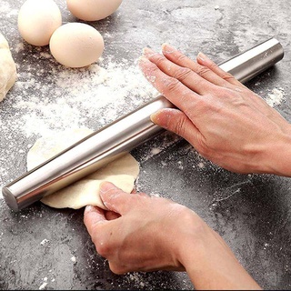 Stainless steel rolling pin ไม้นวดแป้งบดละเอียดสแตนเลส โรลลิ่งแป้ง ที่นวดแป้ง ที่กลิ้งนวดแป้ง ไม้คลึงนวดแป้ง ไม้รีดแป้ง