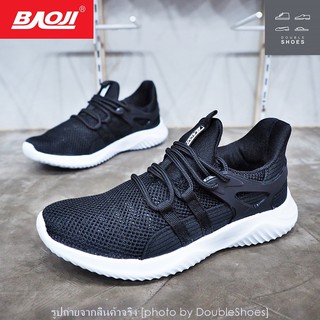 รองเท้าวิ่ง รองเท้าผ้าใบหญิง BAOJI รุ่น BJW455 สีดำ ไซส์ 37-41