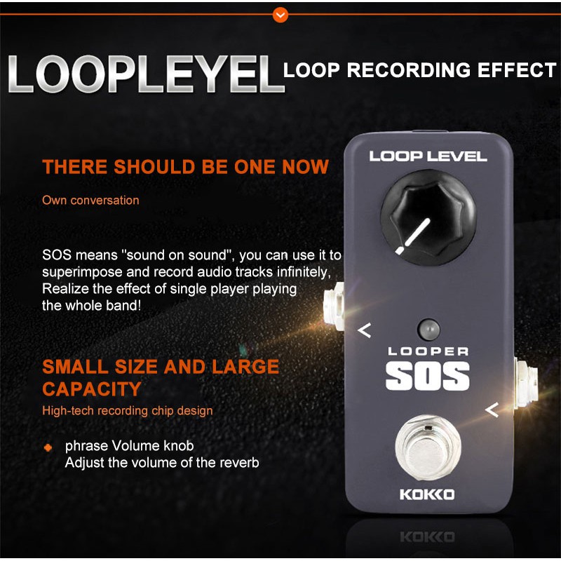 ภาพหน้าปกสินค้าKOKKO FLP2 SOS Looper MINI เอ็ฟเฟ็กต์กีตาร์ไฟฟ้าเหยียบ วนการบันทึก 9V ไม่พร้อมอะแดปเตอร์ Guitar Effects Pedal จากร้าน moonaudio บน Shopee