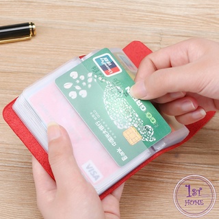 กระเป๋าหนัง PU ใส่จัดเก็บบัตร 24 ช่อง สีต่างๆ กระเป๋าใส่บัตรแฟชั่นสำหรับผู้หญิง พร้อมส่ง กระเป๋า Ladies card holder