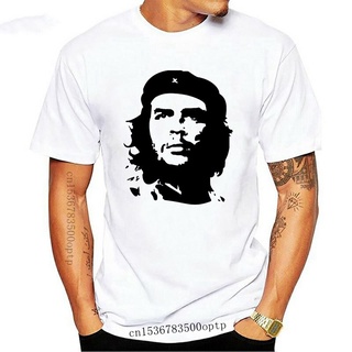 ROUND คอลูกเรือเสื้อยืด ผ้าฝ้าย พิมพ์ลาย Che Guevara Portrait Cuba Revolution Communist Guerrilla Castro Grey Whi สําหรั