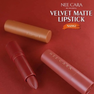 Nee Cara Velvet Matte Lipstick #NA1962 : neecara นีคาร่า เวลเวท แมท ลิปสติก x 1 ชิ้น  @beautybakery