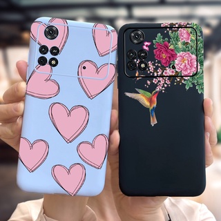 เคสซิลิโคนนิ่ม ลายหัวใจ สําหรับ Xiaomi Poco M4 Pro 4G 5G Poco M4 Pro 2021 2022