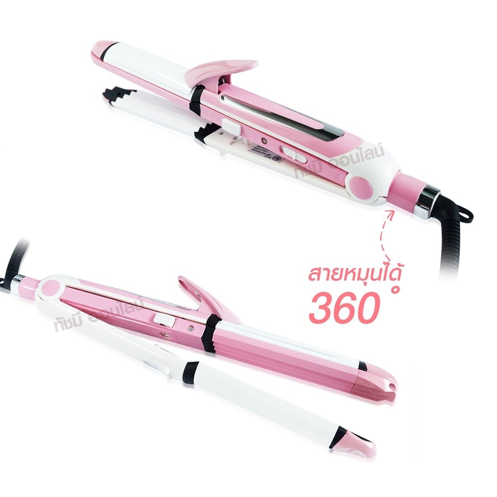jmf2102-เครื่องหนีบผม-3-in-1-สามารถ-หนีบ-ตรง-ม้วน-และทำลอนมาม่าได้-สะดวกอันเดียวอยู่-รุ่น-jmf-2102-คละสี