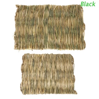 BLACK Rabbit Grass Chew Mat Small Animal Hamster Guinea Pig Cage Bed House Pad