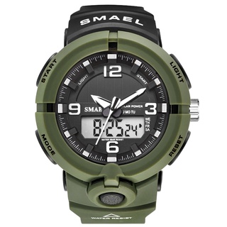 SMAEL 2019 Luxury Brand Watch Men Military Watches Sport Quartz Wristwatches Male Big Watch Led 8017 Men Watches Water R