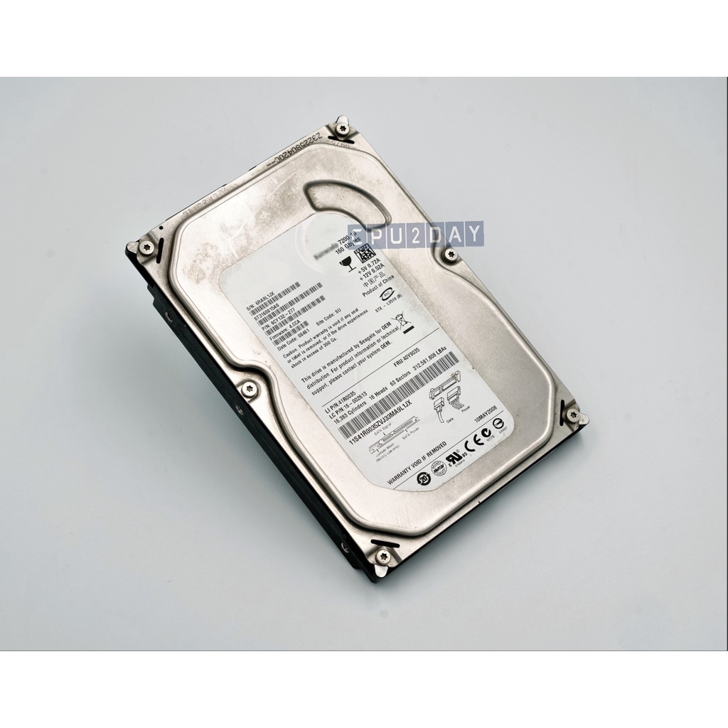 hdd-160gb-hard-disk-ฮาร์ดดิสก์-160gb-แถมสายsata-pc-คละยี่ห้อ-พร้อมส่ง-ส่งเร็ว-ประกันไทย-cpu2day