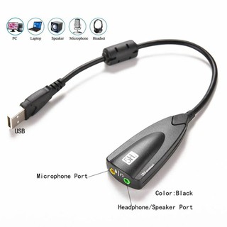 ภาพขนาดย่อของภาพหน้าปกสินค้าExternal USB 2.0 Audio Adapter 7.1 Sound Card Dynamic 3D Surround Sound Card จากร้าน newpower2 บน Shopee