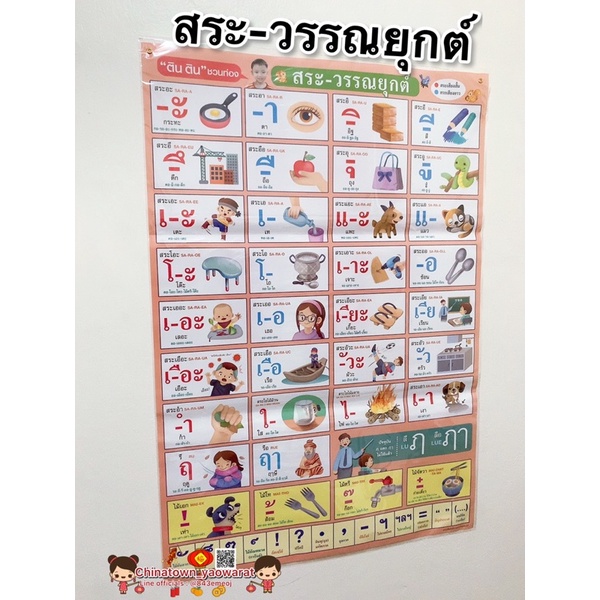 โปสเตอร์-สระ-วรรณยุกต์-โปสเตอร์สื่อการเรียนรู้-สูตรคูณ-ท่องจำ-สอนเด็ก-อนุบาล-ตินตินชวนท่อง-หนูน้อยหัดจำ-ภาษาไทย-พยัญชนะ