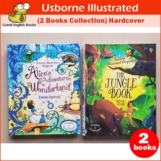 พร้อมส่ง หนังสือนิทาน Usborne illustrated originals the jungle book and Alices Adventures in Wonderland ชุด 2 เล่ม ปกแข็ง
