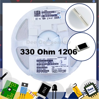 330 Ohm 1206 ±5%  62.5 mW -55°C ~ 155°C  TC164-JR-07330RL YAGEO 1-B1-18 (ขายยกแพ็ค 1 แพ็ค มี 100 ชิ้น)