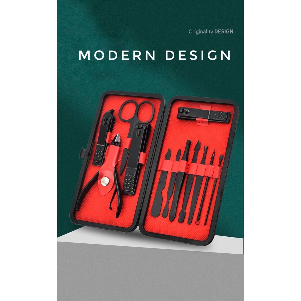 Makeup kit manicure set ชุดกรรไกรตัดเล็บ 18ตัวชุด แบบกระเป๋าพกพา