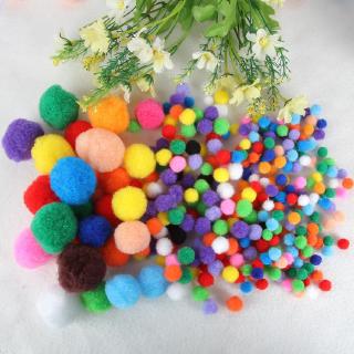 1cm 1.5cm 2.0cm 2.5cm 3.0cm 4.0cm 5.0cm Soft Mixed Round Shaped Pompom Fluffy Balls For Kids DIY Garment Crafts